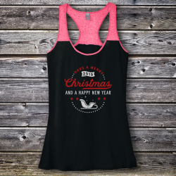 Personalized Merry Christmas And A Happy New Year Varsity Tank