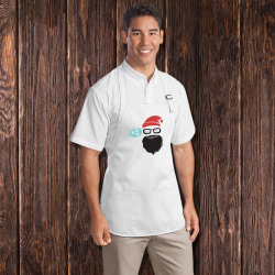 Personalized Ho Ho Ho Christmas Men Apron With Pouch Pockets