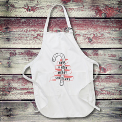 Personalized Have A Very Merry Christmas Full Length Apron with Pockets