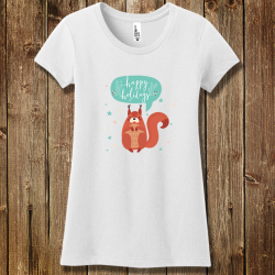 Personalized Happy Holidays Girls Concert Tee