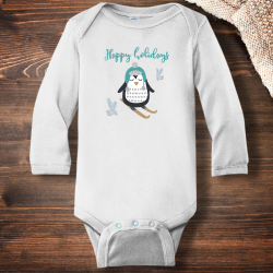 Personalized Happy Holidays Infant Long Sleeve Bodysuit