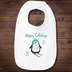 Personalized Happy Holidays Infant Premium Jersey Bib