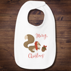 Personalized Infant Premium Merry Christmas Jersey Bib