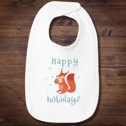 Personalized Infant Premium Happy Holiday Jersey Bib