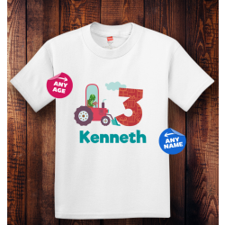 Personalized Birthday Youth Tagless, 100% Cotton T-Shirt, Hanes