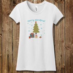 Personalized Girls Merry Christmas Concert Tee