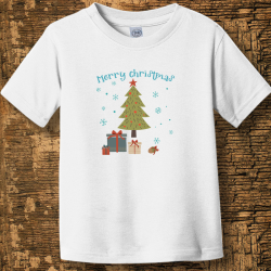 Personalized Christmas Tree Toddler Fine Jersey Tee