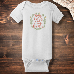 Personalized Merry Christmas And Happy New Year Infant Bodysuit