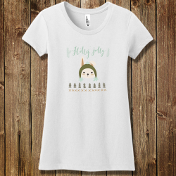 Personalized Holly Jolly Christmas Girls Concert Tee