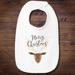 Personalized Infant Merry Christmas Jersey Bib