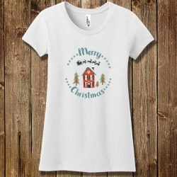 Personalized Have A Very Merry Christmas Girls Concert Tee