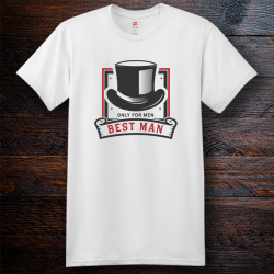 Personalized Best Man Cotton T-Shirt, Hanes