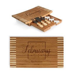 Personalized Birthday Concavo Cheese Board with Birth Month