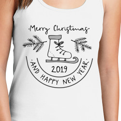 Personalized Merry Christmas And Happy New Year Top Tank for Women