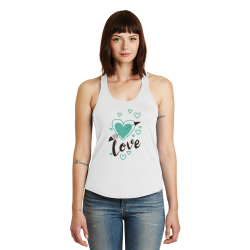 Personalized Happy Love Shirttail Satin Jersey Tank