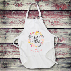 Personalized The Best Mom Full Length Apron with Pockets