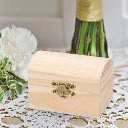 Personalized Elegant Unfinished Wood Chest, Hinged with Clasp