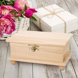 Personalized Beautiful & Elegant Wooden Box with Ball Legs