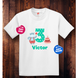 Personalized Birthday Cake Youth Tagless, 100% Cotton T-Shirt, Hanes