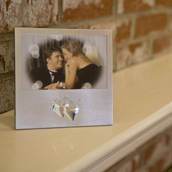 Decorative Silver Double Heart Photo Frame For A Beautiful Gift