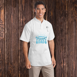 Personalized World's Okayest Dad Apron With Pouch Pockets