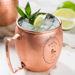 Personalized Baby Shower Core 16 oz Moscow Mule Cup with Smooth Copper Finish