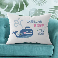 Personalized Baby Shower Pillow Case with Name