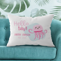 Personalized Baby Shower Pillow Case with Name