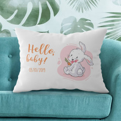 Personalized Baby Shower Pillow Case with Date