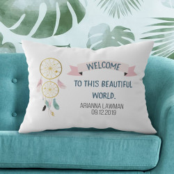 Personalized Baby Shower Pillow Case with Name