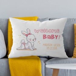 Personalized Baby Shower Pillow Case with Name