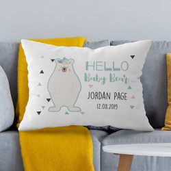 Personalized Baby Shower Pillow Case with Name