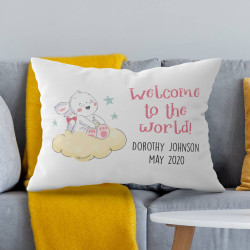 Personalized Baby Shower Pillow Case with Name