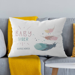 Personalized Baby Shower Pillow Case with Name