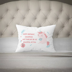 Personalized Birthday Pillow Case with Name