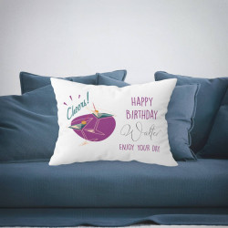 Personalized Birthday Pillow Case with Name