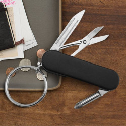 Beautiful & Elegant Personalized Black Knife Key Ring Pocket Tool