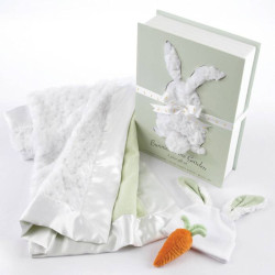 Bunnies in the Garden Luxurious 3 Piece Blanket Gift Set