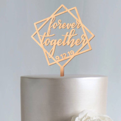 Custom Wood Wedding Cake Topper