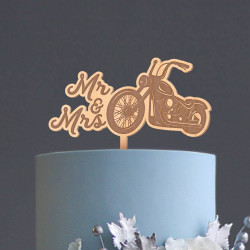 Custom Mr and Mrs Wood Wedding Cake Topper