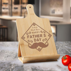 Personalized Fathers Day Gifts, Bamboo Standing Chef's Easel, Kitchen Gifts for Men