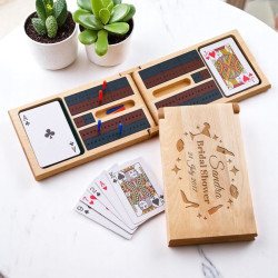 Personalized Bridal Shower Cribbage Game, Wood Cribbage Game Set, Custom Bridal Shower Day Gifts