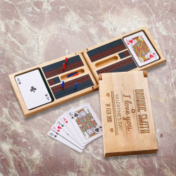 Personalized Valentines Cribbage Game, Wood Cribbage Game Set, Custom Valentine Day Gifts