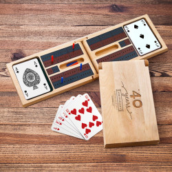 Personalized Wood Cribbage Game Set for Anniversary, Cribbage Game for Him, Anniversary Gift for Boyfriend