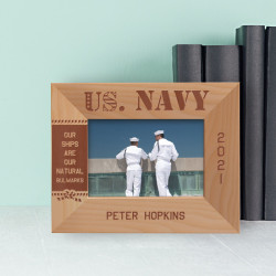 Our Ships Are Our Natural Bulwarks Personalized Wooden Frame-5" x 3 1/2" Brown HorizontalFreedom Is Never Free Personalized Wooden Frame-5" x 3 1/2" Brown Horizontal