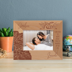 Sometimes The Heart Sees What Is Invisible To The Eye Personalized Wooden Frame-5" x 3 1/2" Brown Horizontal