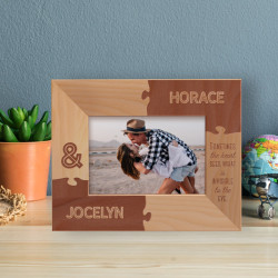 Sometimes The Heart Sees What Is Invisible To The Eye Personalized Wooden Frame-5" x 3 1/2" Brown Horizontal