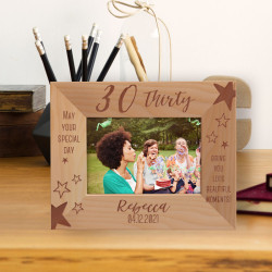 May Your Special Day Bring You Lots Beautiful Moments Personalized Wooden Frame-5" x 3 1/2" Brown Horizontal