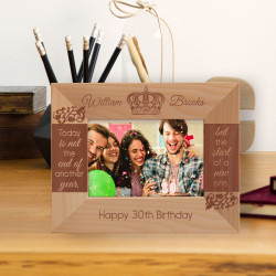 Today Is Not The End Of Another Year But The Start Of A New One Personalized Wooden Frame-5" x 3 1/2" Brown Horizontal