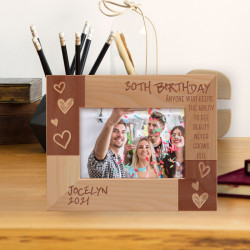 Anyone Who Keeps The Ability To See Beauty Never Grows Old Personalized Wooden Frame-5" x 3 1/2" Brown Horizontal